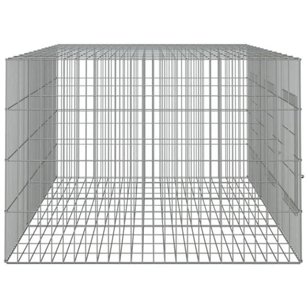 Maison Exclusive - Kaninbur 3 paneler 163x79x54 cm Galvaniserat järn