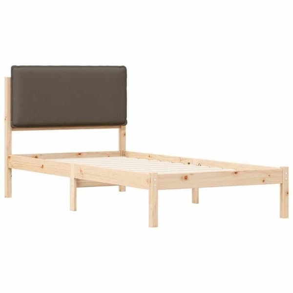 Maison Exclusive - Vuodekehys pehmustetulla päädyllä, taupe 75 x 190 cm Mol