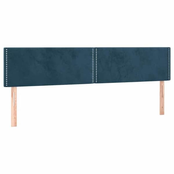 Maison Exclusive - Tummansiniset päätylevyt 200 x 5 x 78/88 cm Sametti Mörkblå
