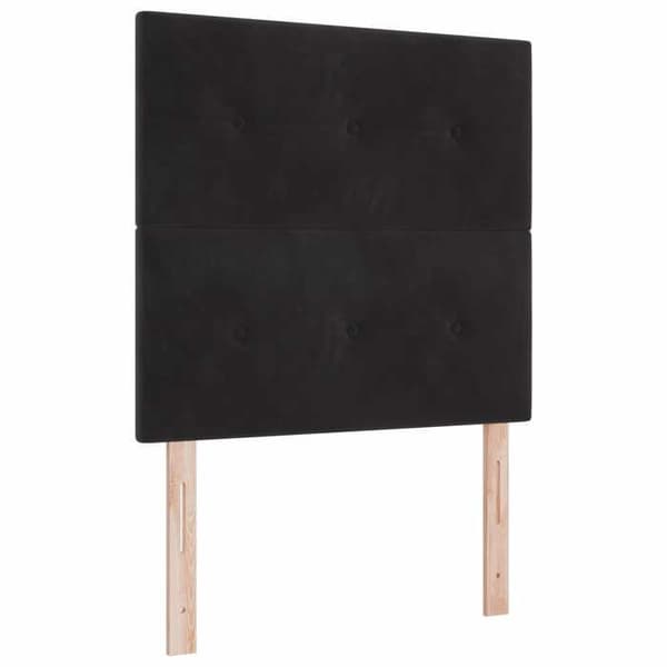 Maison Exclusive - Boxspring säng med madrass Svart 90 x 190 cm Sammet