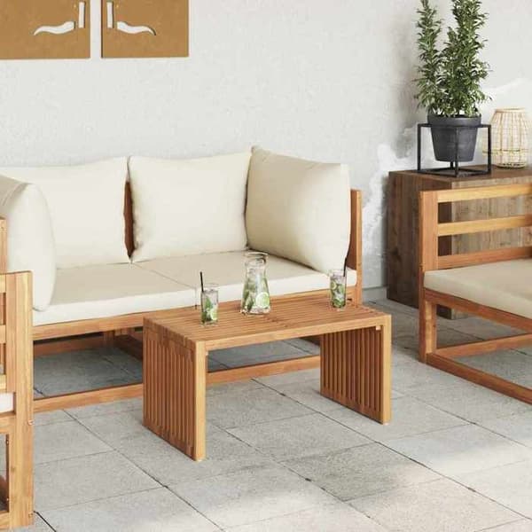 Trädgårdsbord - EXKLUSIV HEM - 70x37,5x35,5 cm - Massivt teak - Väderbeständig - Rektangulär