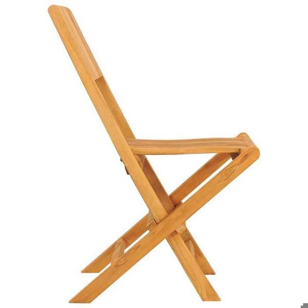 Maison Exclusive - Sammenklappelige stole, sæt af 4, 47 x 62 x 90 cm, i massiv teaktræ