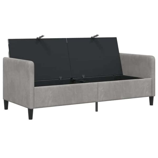 Maison Exclusive - Soffa med förvaring Ljusgrå 172 x 78 x 87 cm Polyester