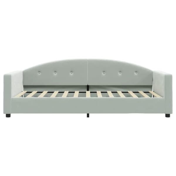 Maison Exclusive - Sängsoffa utan madrass ljusgrå 90x200 cm sammet