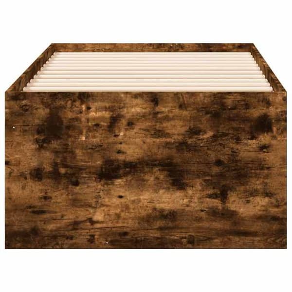 Dagseng - EKSKLUSIVT HUS - 100x200 cm - Røget eg - Indbyggede skuffer - Lamelseng Rökt ek