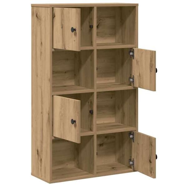 Maison Exclusive - Bibliotek i egetræ, håndlavet 60x24x101,5 cm, ingeniørtræ