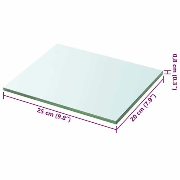 Maison Exclusive - Panel til hylde Klart glas 20 x 25 cm Transparent