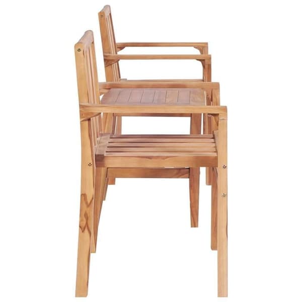 Maison Exclusive - Trädgårdsbistro-set 3 delar i massivt teak
