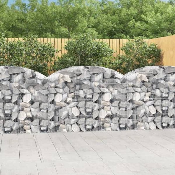 Gabionkorg - Exklusivt Hem - Arqué - Galvaniserat stål - Tråd 3,5 mm silver-