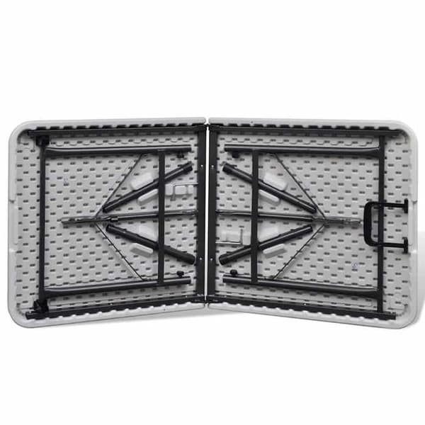 Maison Exclusive - Fällbart trädgårdsbord 122 cm vitt i HDPE