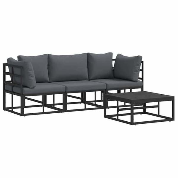 Maison Exclusive - 4-delt have-sofa sæt i sort metal Svart