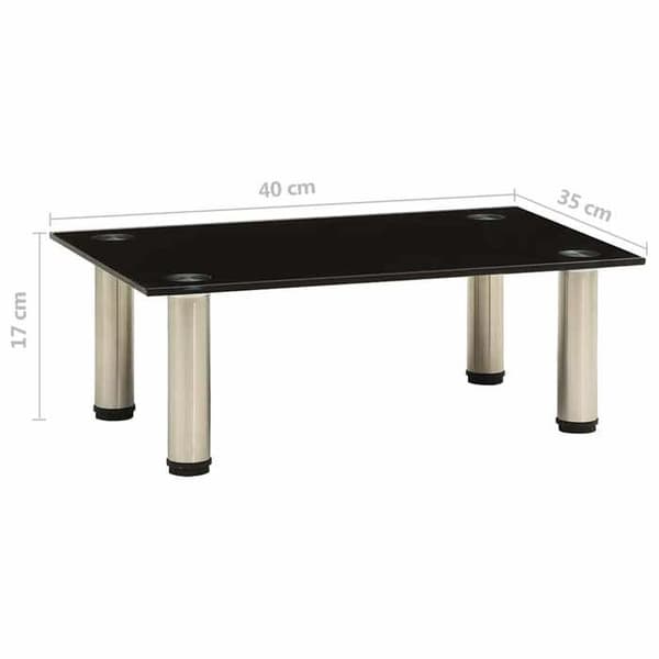 Maison Exclusive - TV-møbel Sort 40x35x17 cm Tempereret glas