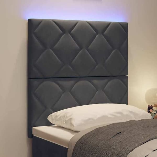 Maison Exclusive - Tummanharmaa LED-pääty 80 cm Sametti Mörkgrå