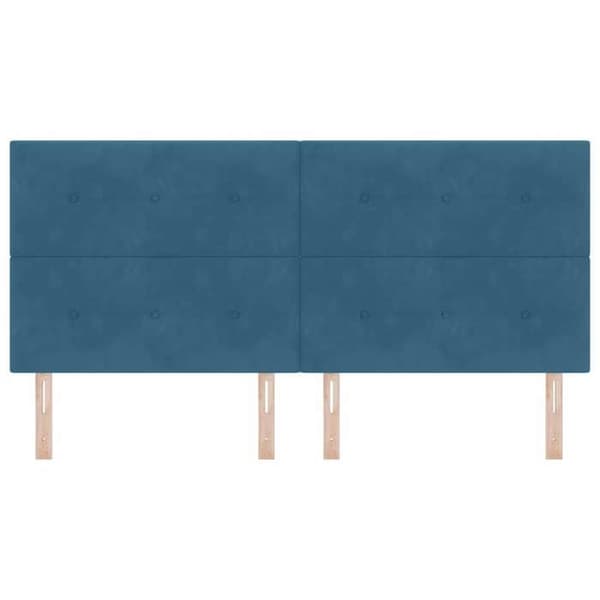 Maison Exclusive - Hovedgærde Mørkeblå 200 cm Velour