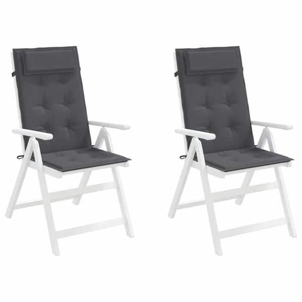 Maison Exclusive - Kuddar för stolar med hög rygg, set om 2, antracit
