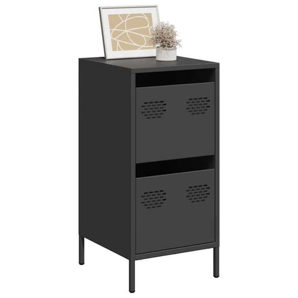Maison Exclusive - Buffet sort 35x39x73,5 cm koldvalset stål