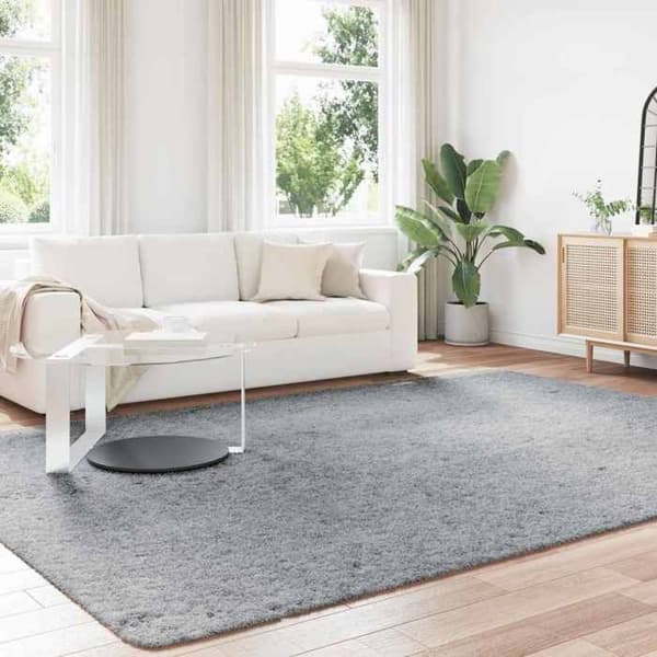 Tæppe - MAISON EXCLUSIVE - NAVARRA - Lys grå - 240 x 340 cm - Polyester ljusgrått