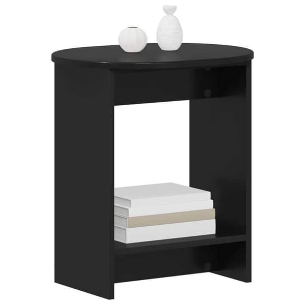 Maison Exclusive - Sidebord Sort 50 x 39,5 x 55 cm Ingeniørtræ Svart