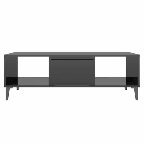 Maison Exclusive - Sort blank sofabord 103,5x60x35 cm ingeniørtræ