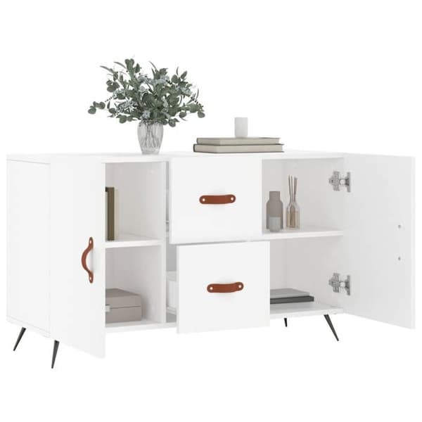 Maison Exclusive - Vit buffé 100x36x60 cm ingenjörsträ