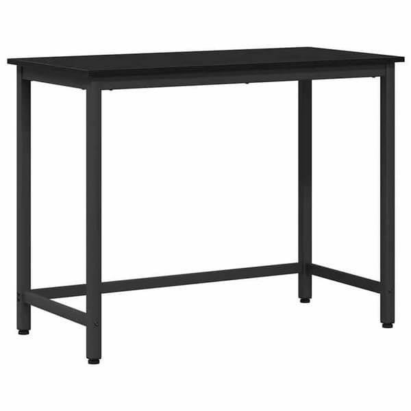 Maison Exclusive - bord Egetræ sort 80 x 50 x 76,5 cm Ingeniørtræ og stål svart ek