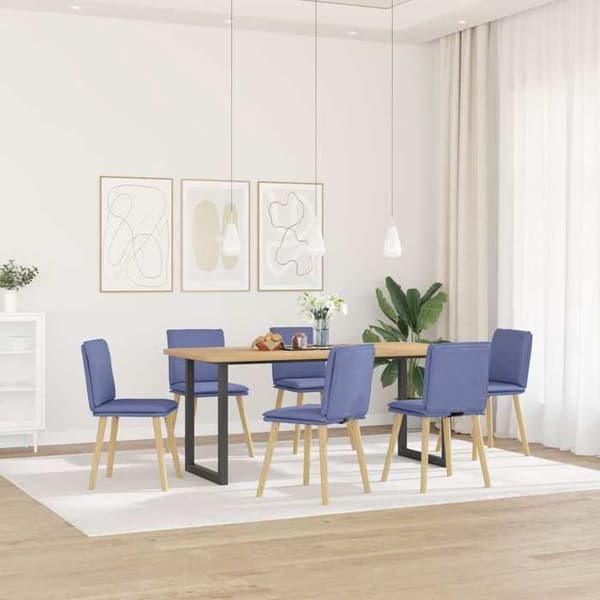Maison Exclusive - Spisestole sæt af 6 blå jeans stof
