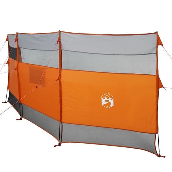 Maison Exclusive - Grå och orange campingvindskydd 510x153 cm vattentät Grå och orange
