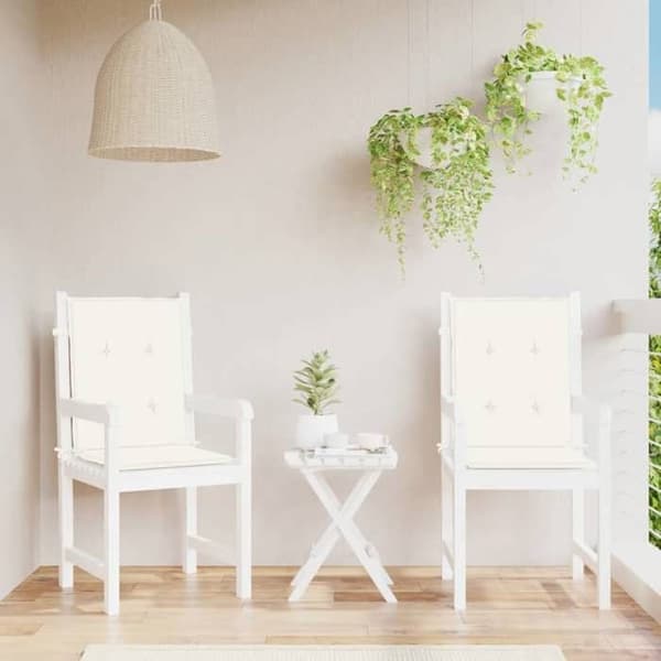 Maison Exclusive - Stolar med låg ryggstöd, 2-pack, blandad crème tyg Blandad grädde