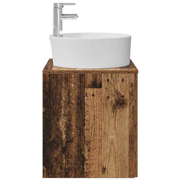 Exklusiv möbel - Väggmonterad handfat Vanity i gammalt trä 49,5 x 44,5 x 65 cm