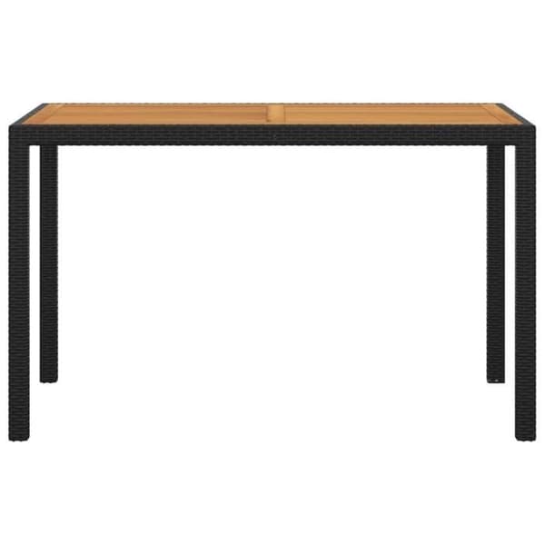 Maison Exclusive - Have spisebordssæt med puder 3 stk poly rattan sort