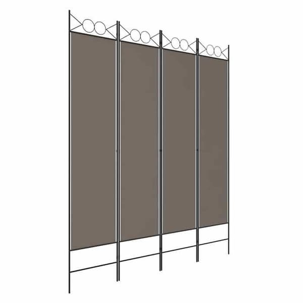 Maison Exclusive - Skillevæg 4 paneler Antracit 160x220 cm Stof