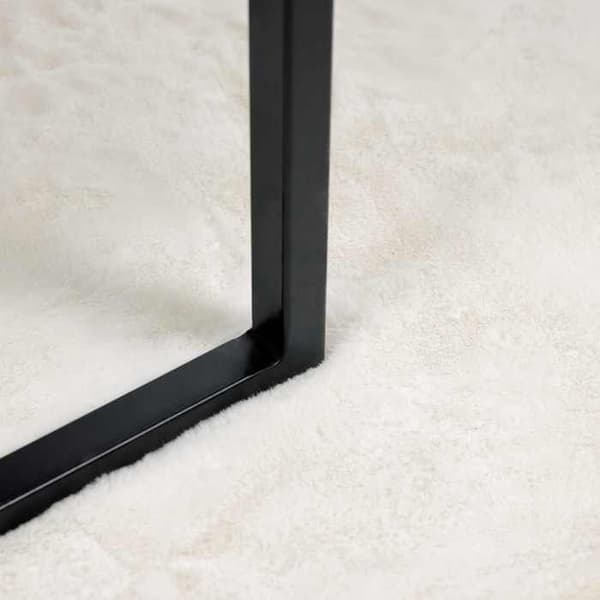 Tæppe - EKSKLUSIVT HUS - OLITE - Falsk pels polyester - Antiskrid - 200 x 200 cm Grädde