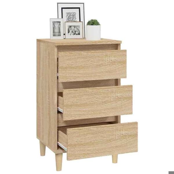 Maison Exclusive - Natbord egetræ sonoma 40x35x70 cm ingeniørtræ