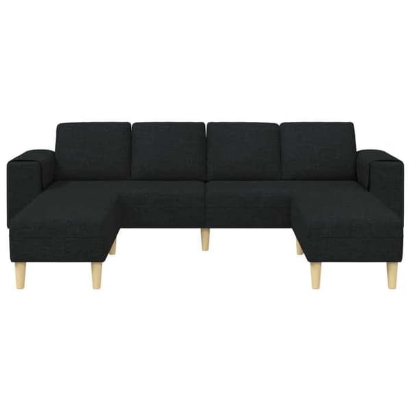Maison Exclusive - 3-delars svart polyester soffgrupp Svart