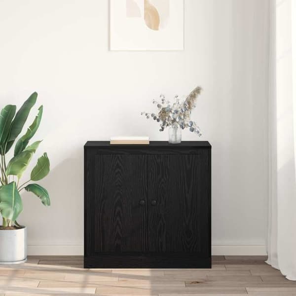 Maison Exclusive - Buffé 70 x 35,5 x 67,5 cm Svart ek Ingenjörsträ