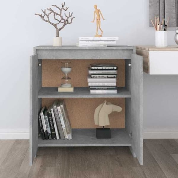 Maison Exclusive - Buffé Grå betong 70x41x75 cm Ingenjörsträ Betonggrå