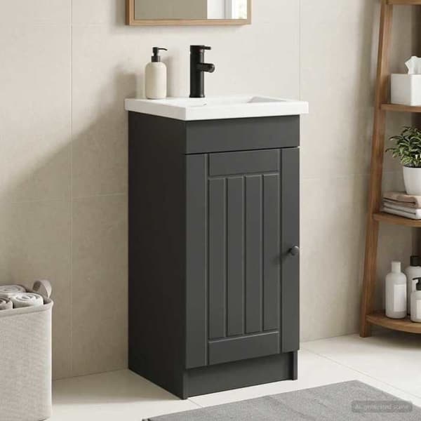 Maison Exclusive - Badeværelsesmøbel med sort vask 42 x 40 x 84,5 cm