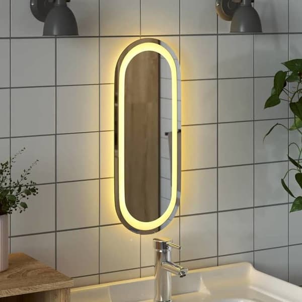 Maison Exclusive - LED-badrumsspegel 40x15 cm oval