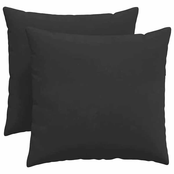 Soffkuddar - EXKLUSIVT HEM - 50 x 50 cm (2-pack) - Svart - Avtagbart med dragkedja - Polyesterfyllning Svart