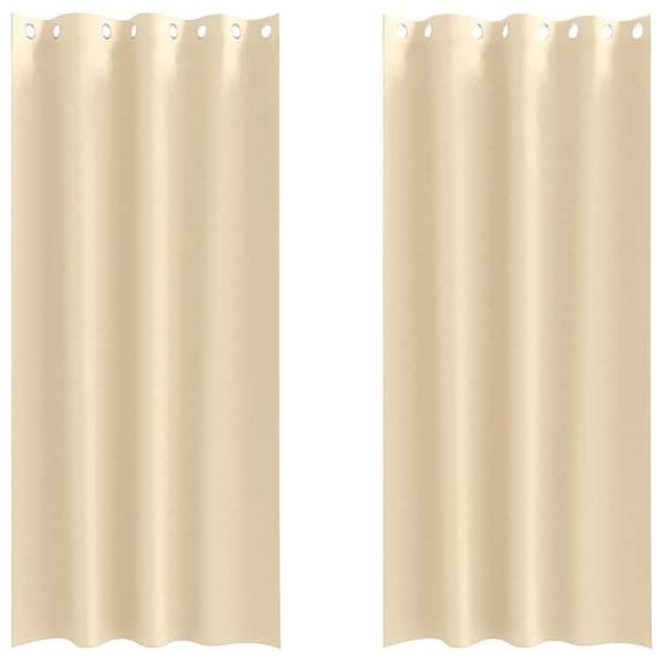 Maison Exclusive - Mörkläggande gardiner med ringar 2 st Kräm 245 x 140 cm Grädde