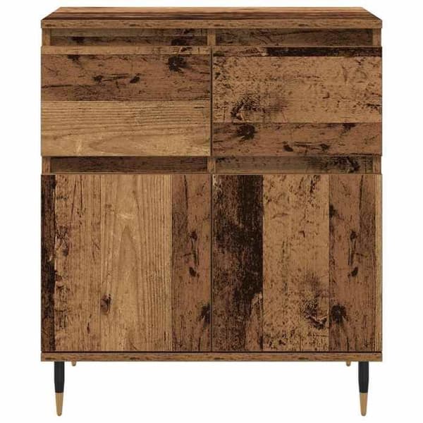 Buffé - EXKLUSIVT HEM - 60x35x70 cm - Ingenjörsträ - Järnfötter - Rymlig förvaring