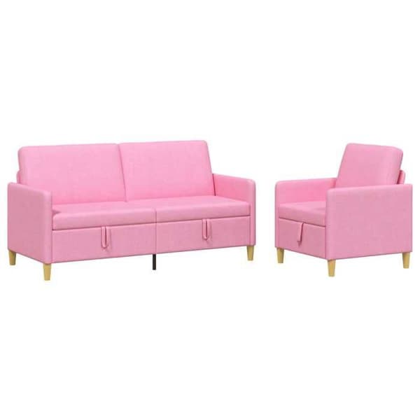 Maison Exclusive - Sofa med opbevaring 2 stk Rosa Polyester