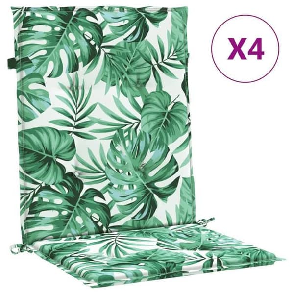 Maison Exclusive - Stolar med låg ryggstöd, 4-pack, bladmodell