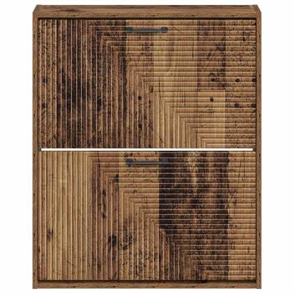 Maison Exclusive - Seinälle asennettava HAARLEM-kengäteline 71 x 17 x 86 cm Vanha puu