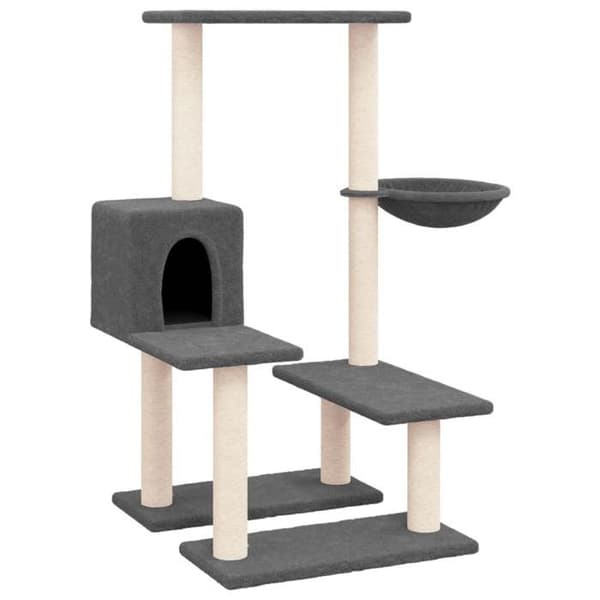 Maison Exclusive - Kattekradsetræ med sisal kløer Mørkegrå 94,5 cm Mörkgrå