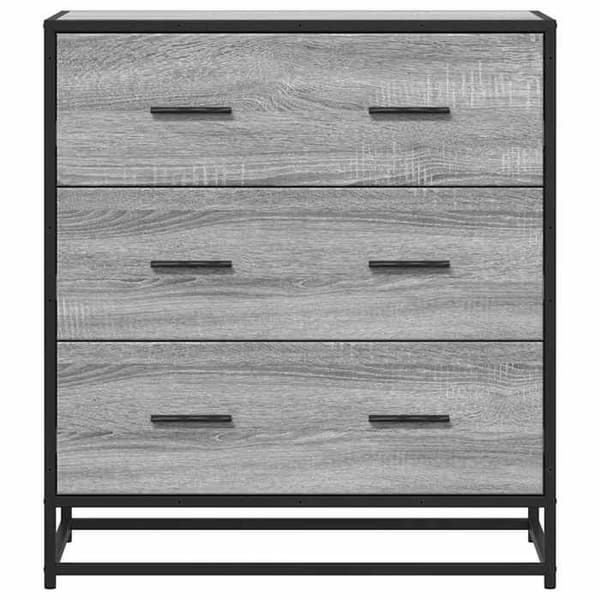Maison Exclusive - Buffé Sonoma grå 68x35x76 cm ingenjörsträ och metall