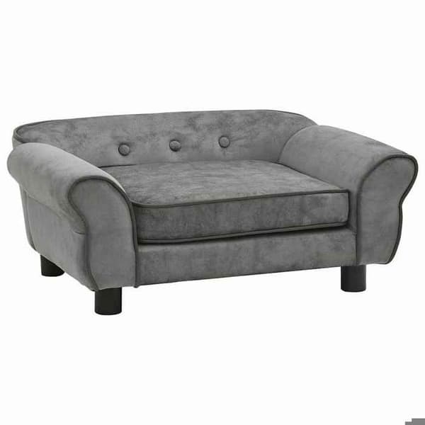 Maison Exclusive - Tummanharmaa koiran sohva 72x45x30 cm Pehmeä