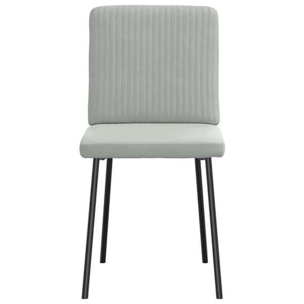 Maison Exclusive - Matstolar set om 4 Ljusgrå Sammet