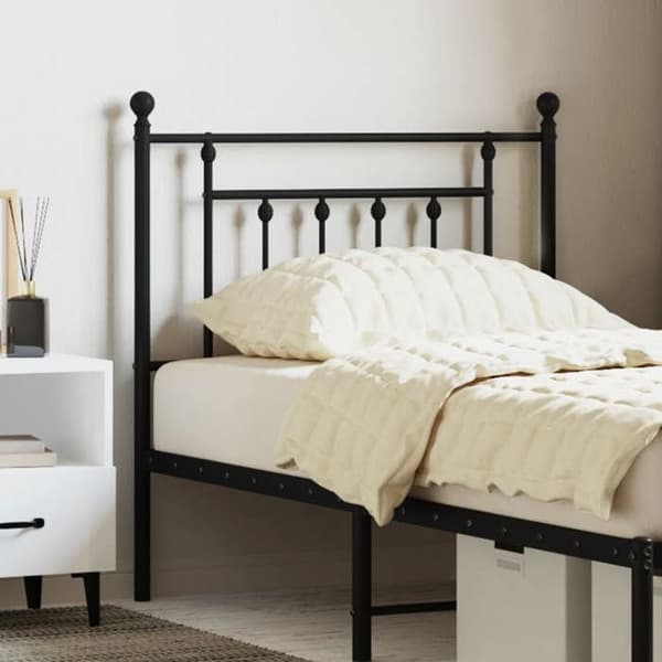 Maison Exclusive - Erstatnings hovedgærde i sort metal 80 cm Svart