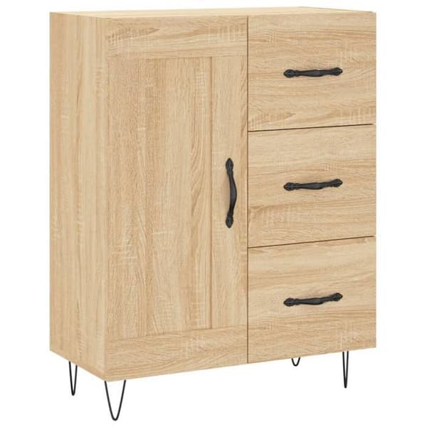 Maison Exclusive - Buffé ek sonoma 69,5x34x90 cm ingenjörsträ